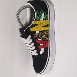 Vans - MULTI ANIMAL OLD SKOOL SHOES  women 7.5, men 6, Rasta/black. Sneakers